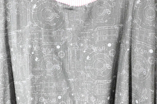 BBC For Torrid (Doctor Who), Dress W/ Pockets, 16, Dark Grey, Red, White