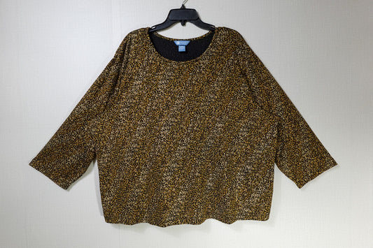 Koret Woman, 3/4 SLEEVE TOP, 3X, Polyester, Spandex