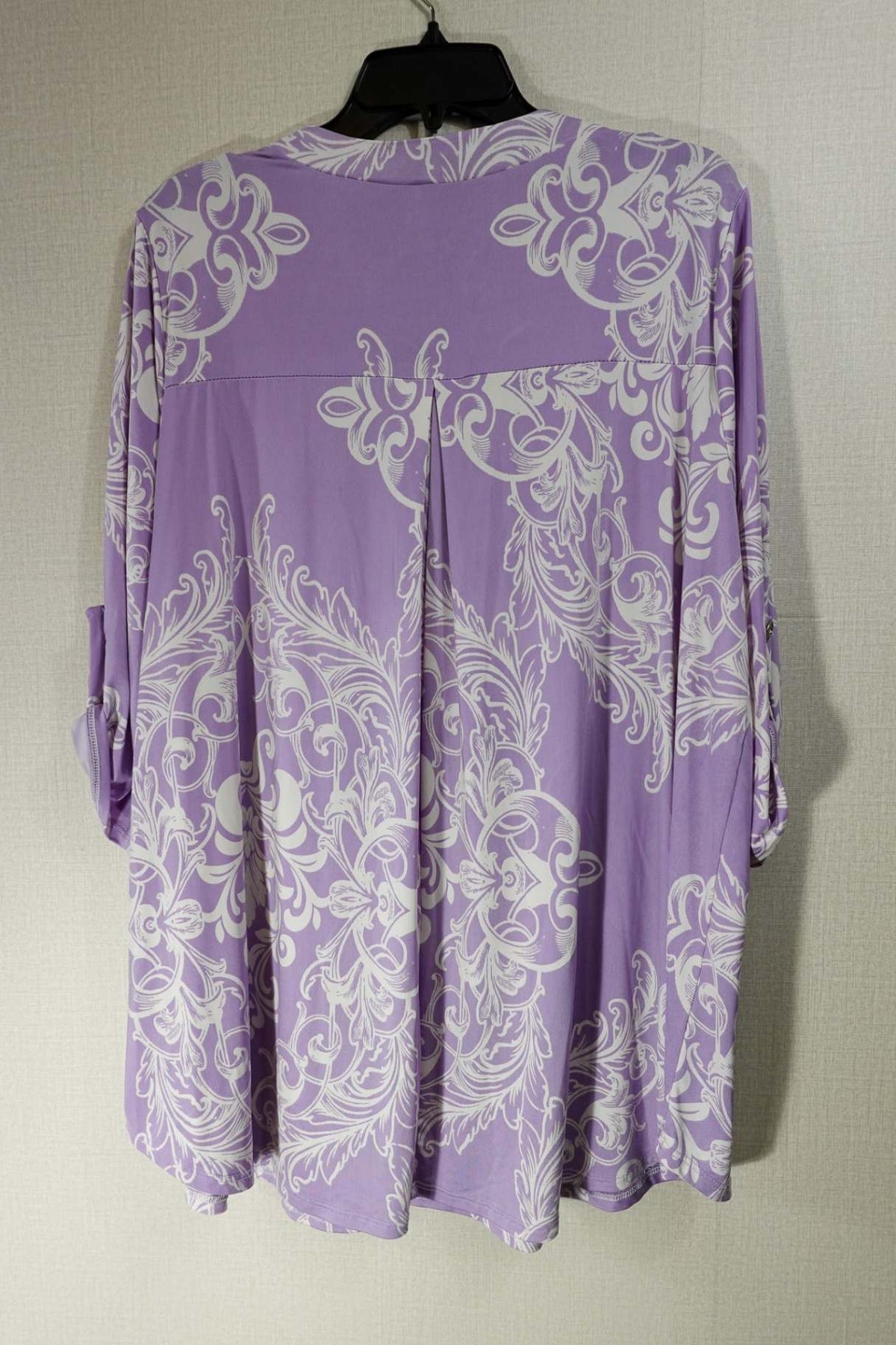 (No Label), 3/4 SLEEVE TOP, 2X, Polyester, Spandex