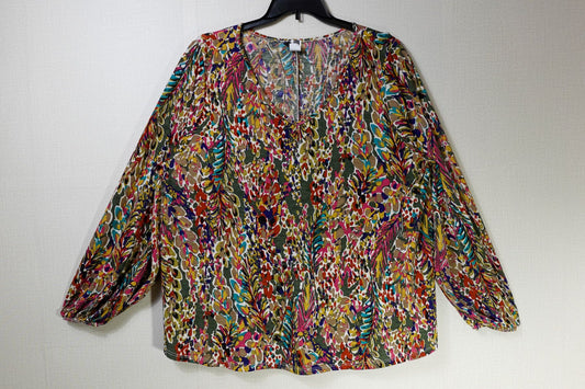 glitter girl, Long Sleeves Top, 1X, Polyester, Spandex