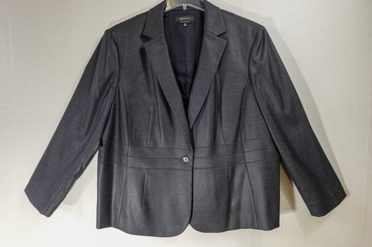 Jones New York, Blazer, 24W, Polyester, Rayon, Spandex, Acetate