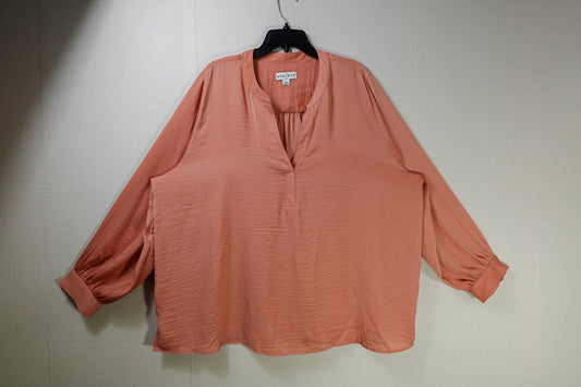 Ava & Viv, Long Sleeves Top, 3X, Polyester