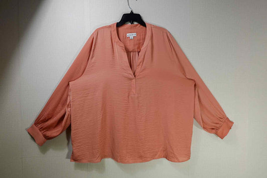 Ava & Viv, Long Sleeves Top, 3X, Polyester