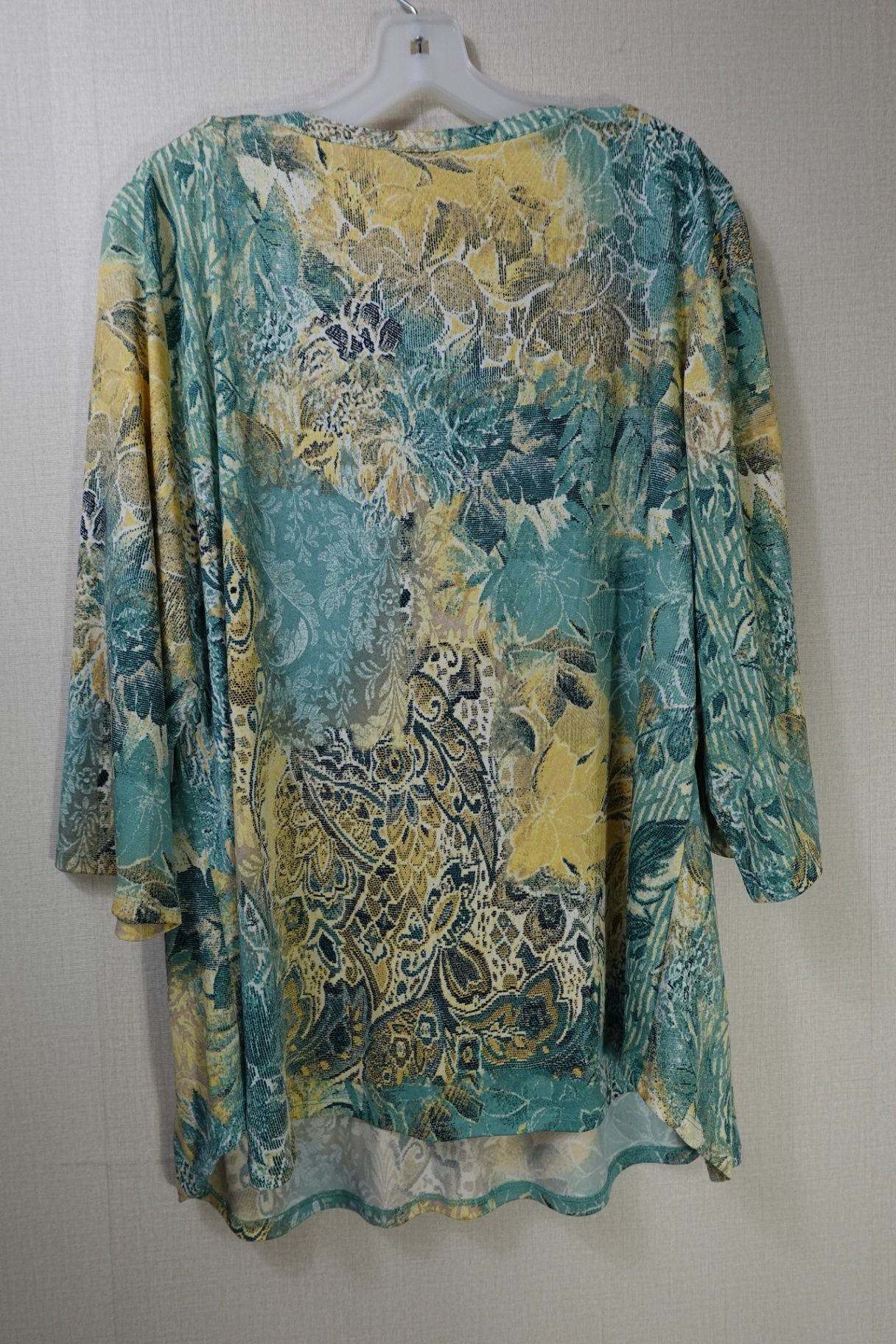 Southern Lady, New 3/4 sleeve top, 1X, Polyester, Spandex