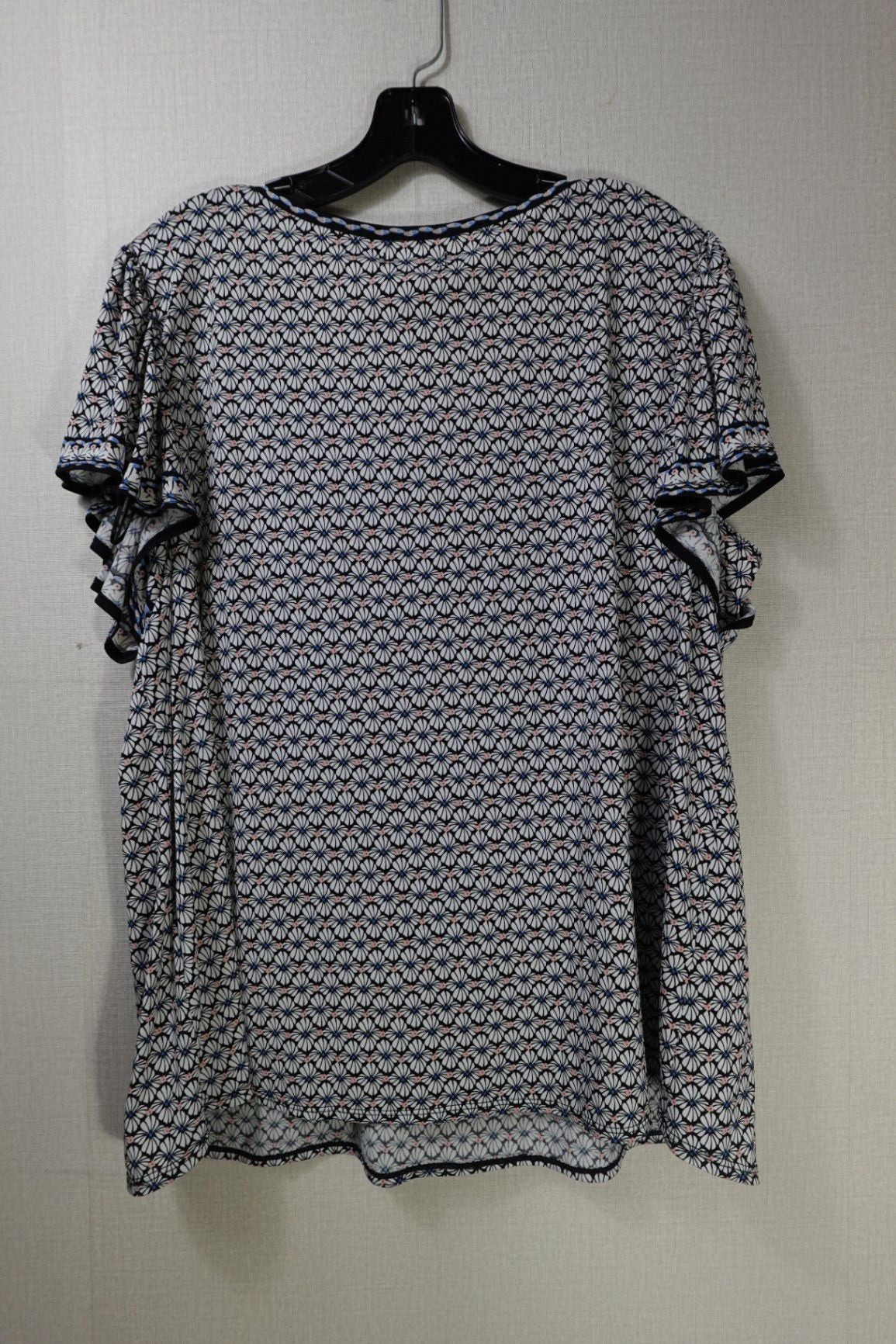 Max Studio, New short sleeve top, 2X, Polyester, Spandex