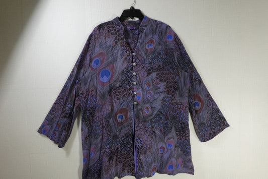 Tianello, Long Sleeves Tunic, XL, Tencel, Rayon