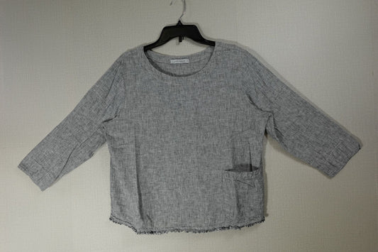 Cut Loose, 3/4 Sleeve Top, L, Cotton