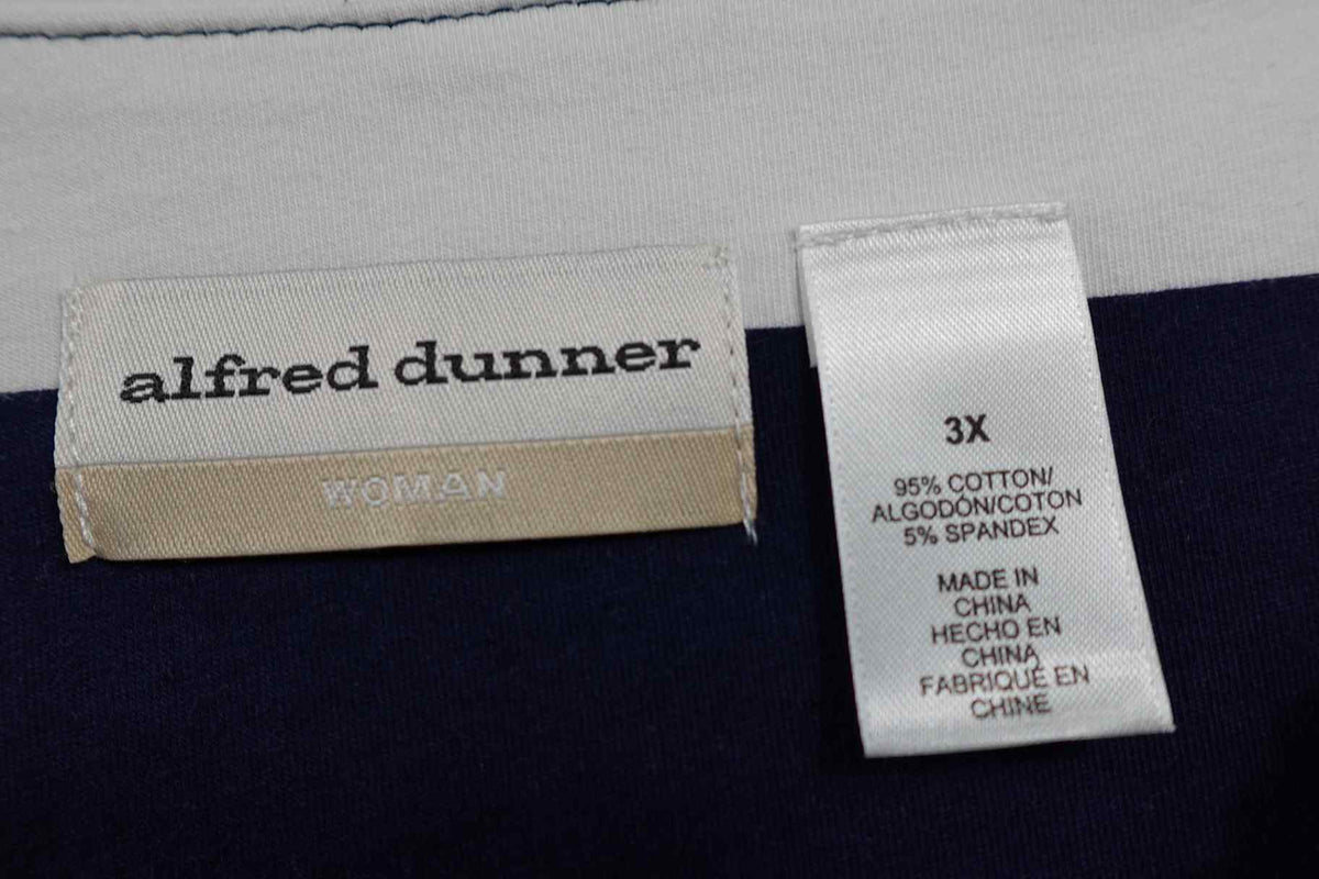 Alfred Dunner, 3/4 Sleeve Top, 3X,