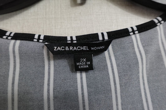 Zac & Rachel , 3/4 Sleeve Top, 2X,