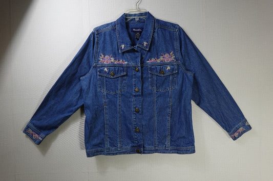 Denim & Co., Vintage Light Jacket, Large, Denim
