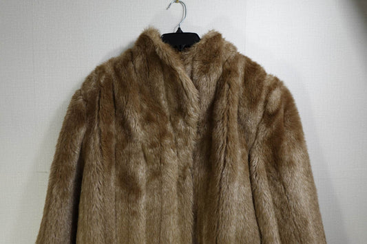 (No Label), Faux Fur Coat, XL, Polyester