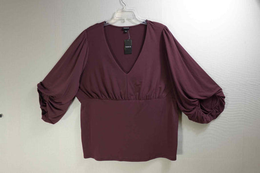 Torrid, NEW 3/4 Sleeve Top, 22/24, Polyester Blend