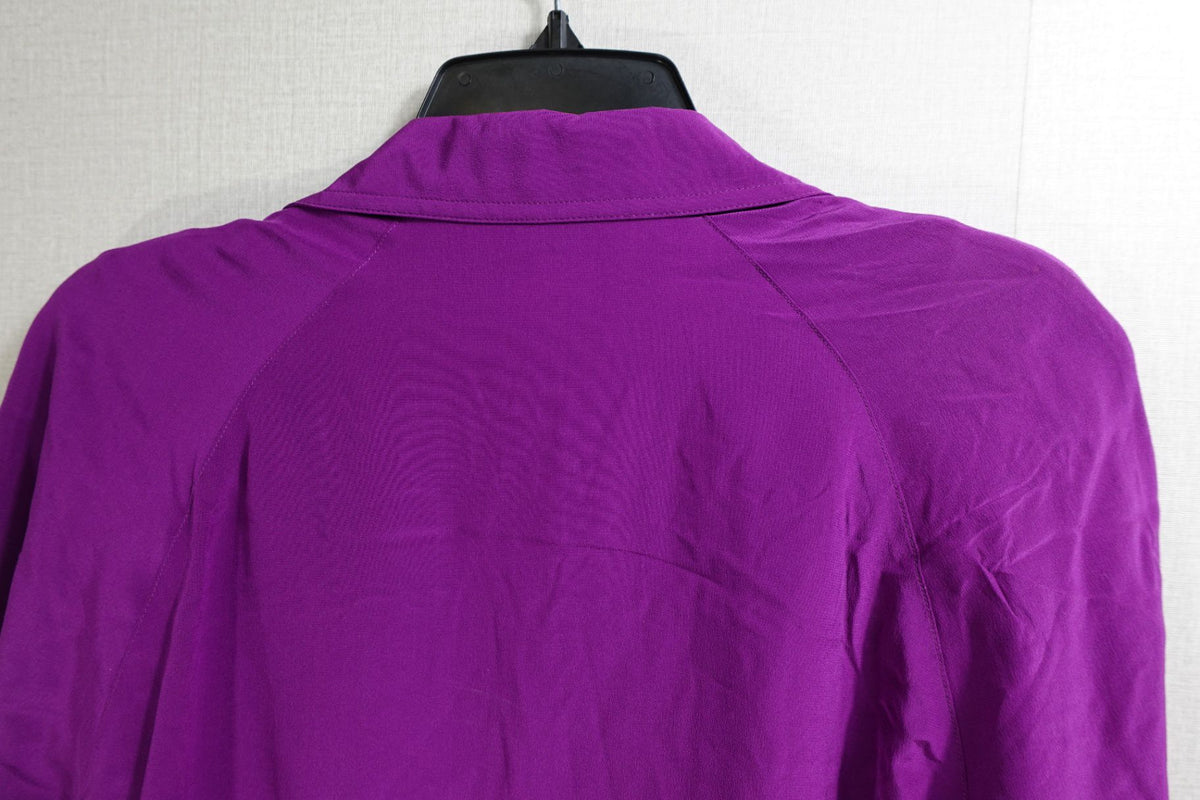 Diane Gilman, New Vintage Long Sleeves Top Set, L, Silk