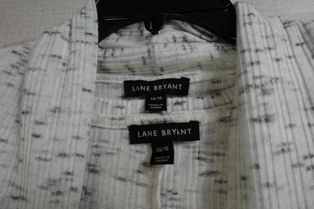 Lane Bryant, Cardigan and Top Set, 14/16, Polyester Spandex Blend