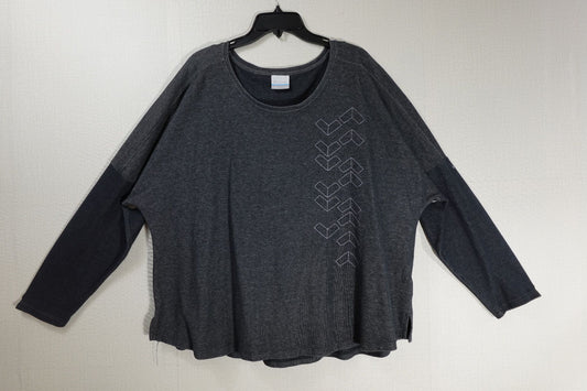 Columbia, Long Sleeves Top, 3X, Cotton, polyester