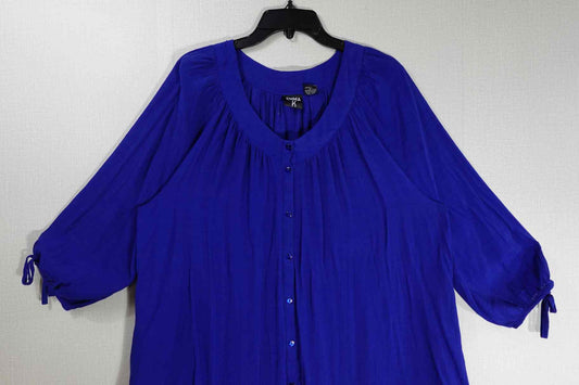 Emma K, Long Sleeves Top, 3X, rayon, polyester