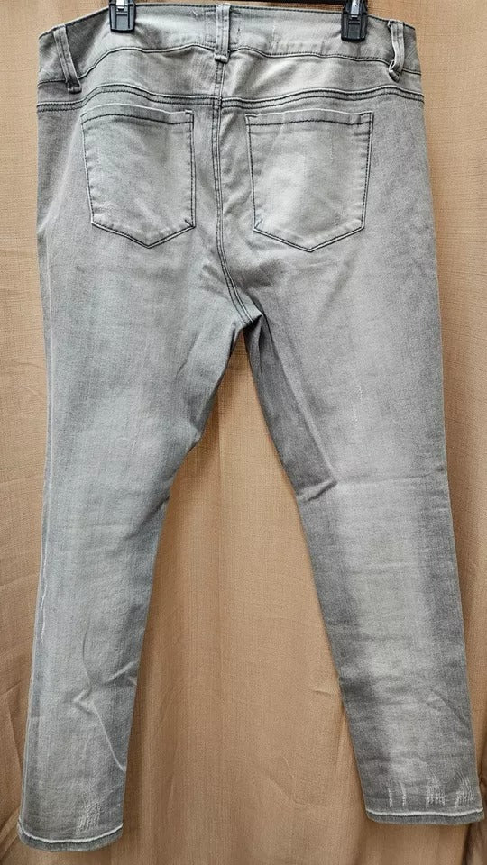 Torrid Jeans Grey Patchwork Jeans, 16