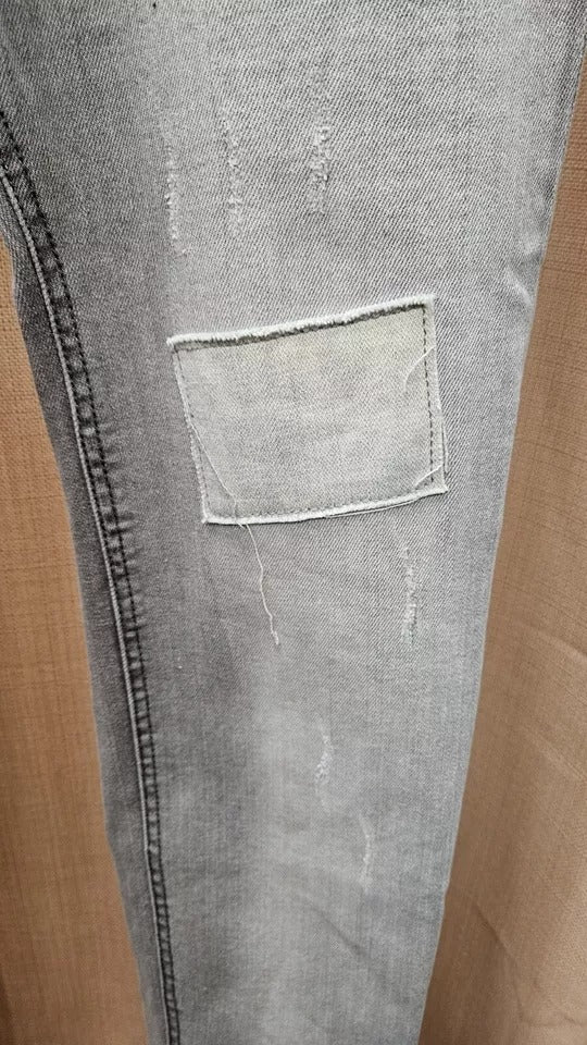Torrid Jeans Grey Patchwork Jeans, 16
