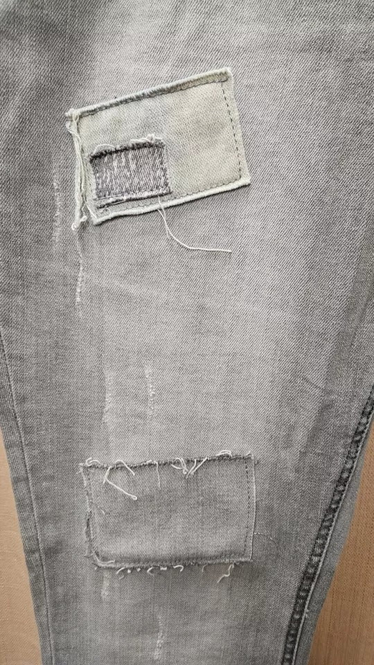 Torrid Jeans Grey Patchwork Jeans, 16