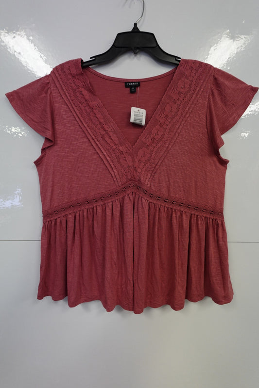 TORRID, Short Sleeve Blouse, Large (00 m/l)