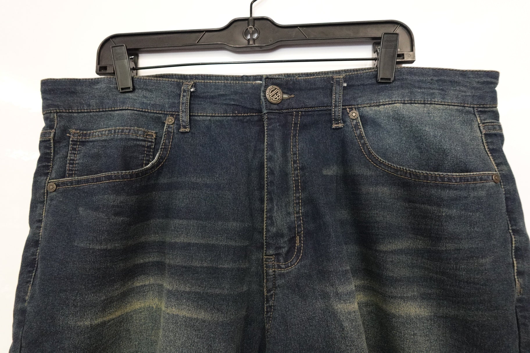 Vintage Genes Black, Jeans Shorts, L/XL (38in Waist)