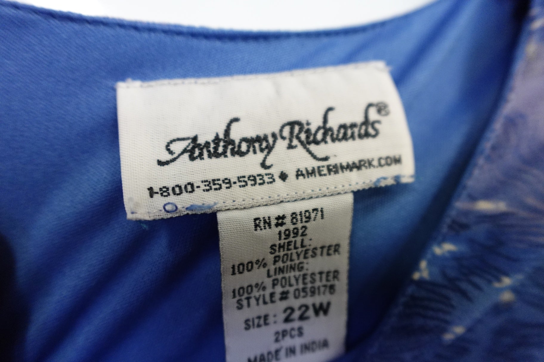 Anthony Richards, Dress, 22w