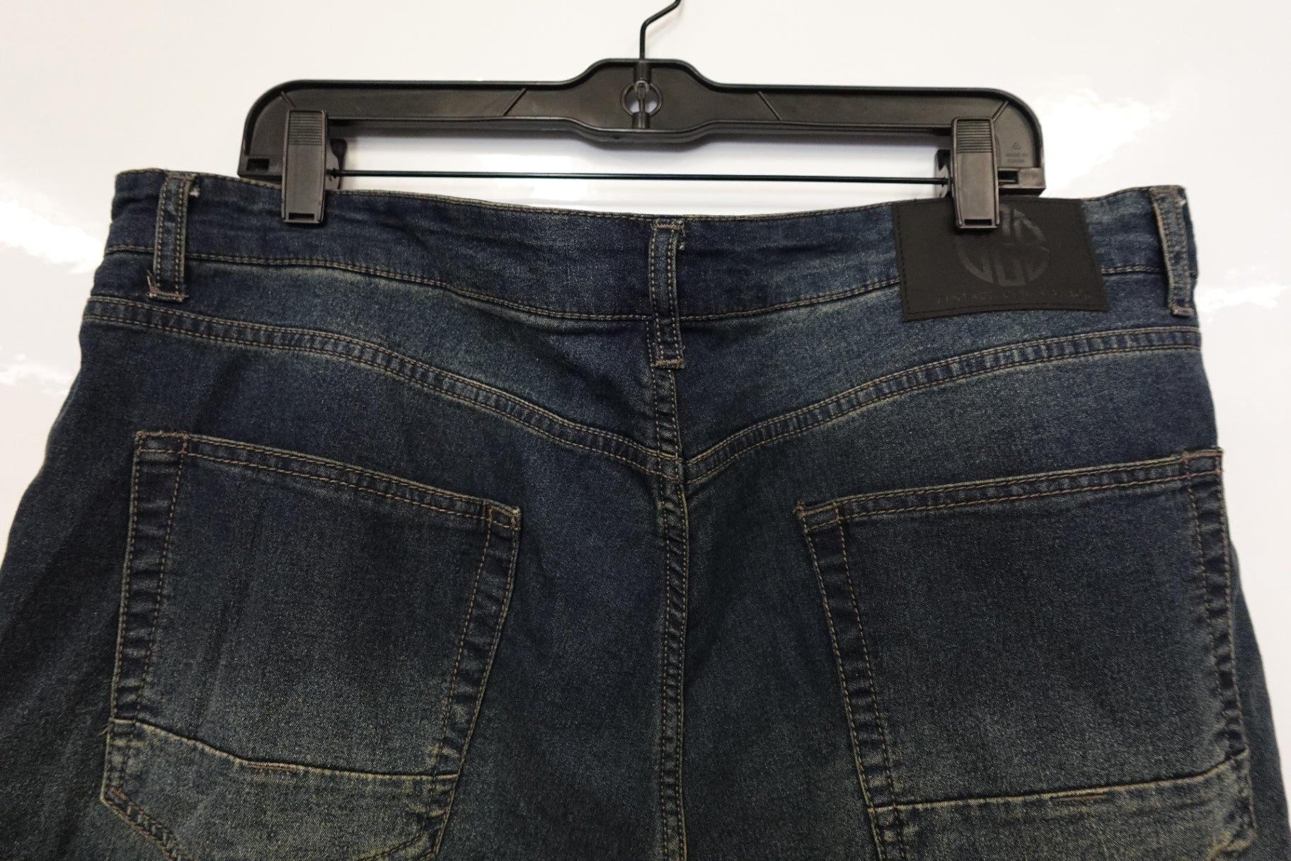 Vintage Genes Black, Jeans Shorts, L/XL (38in Waist)