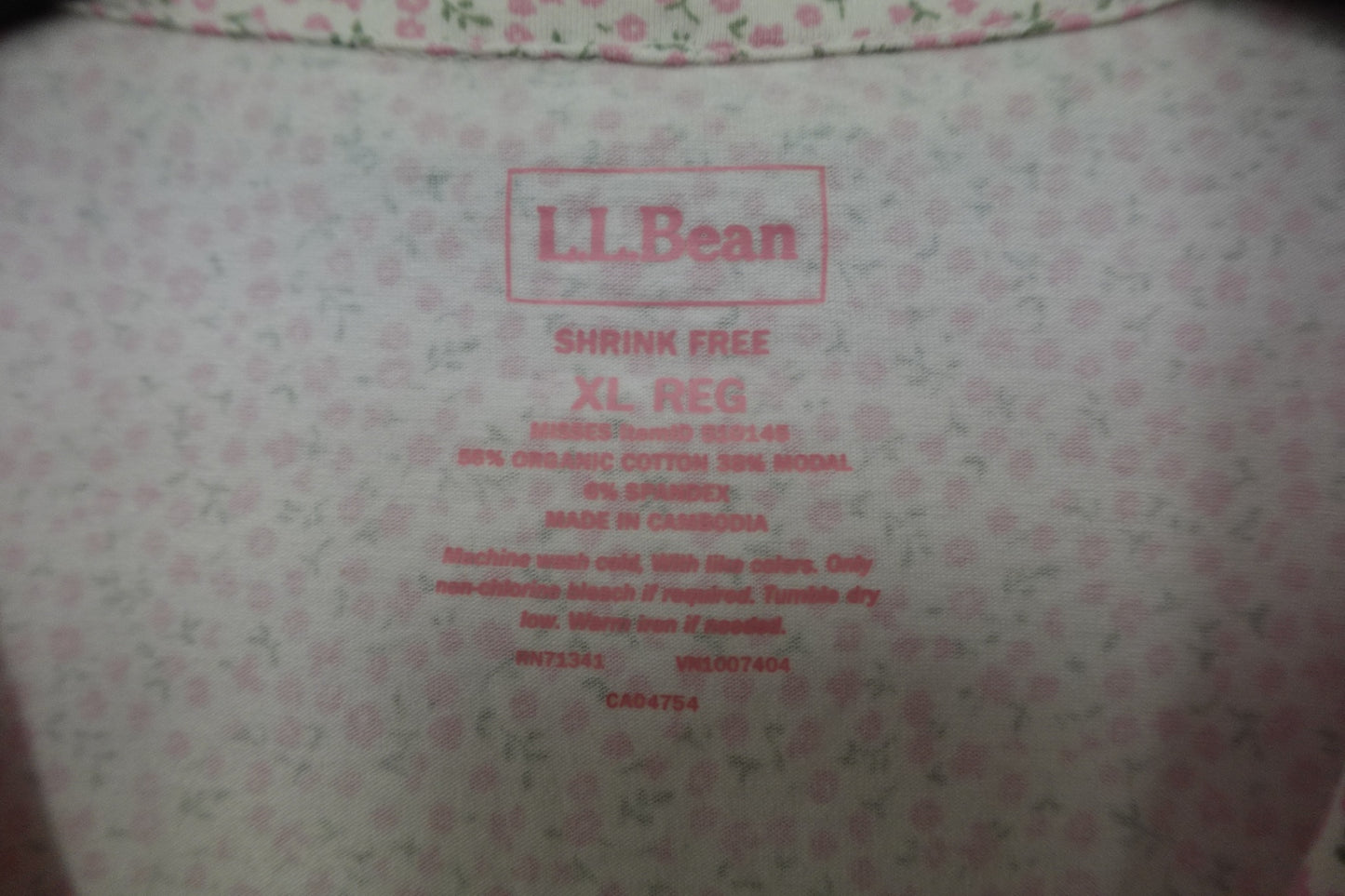 LL Bean, Pajama Set, XL REG