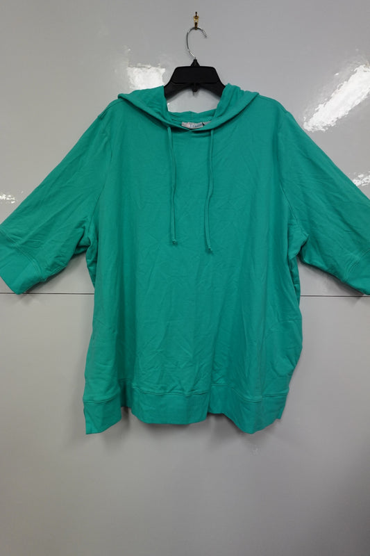Belle, Hooded 3/4 Sleeve Top, 3X