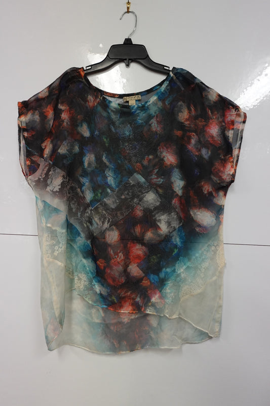 Energe, Short Sleeve Blouse, XL
