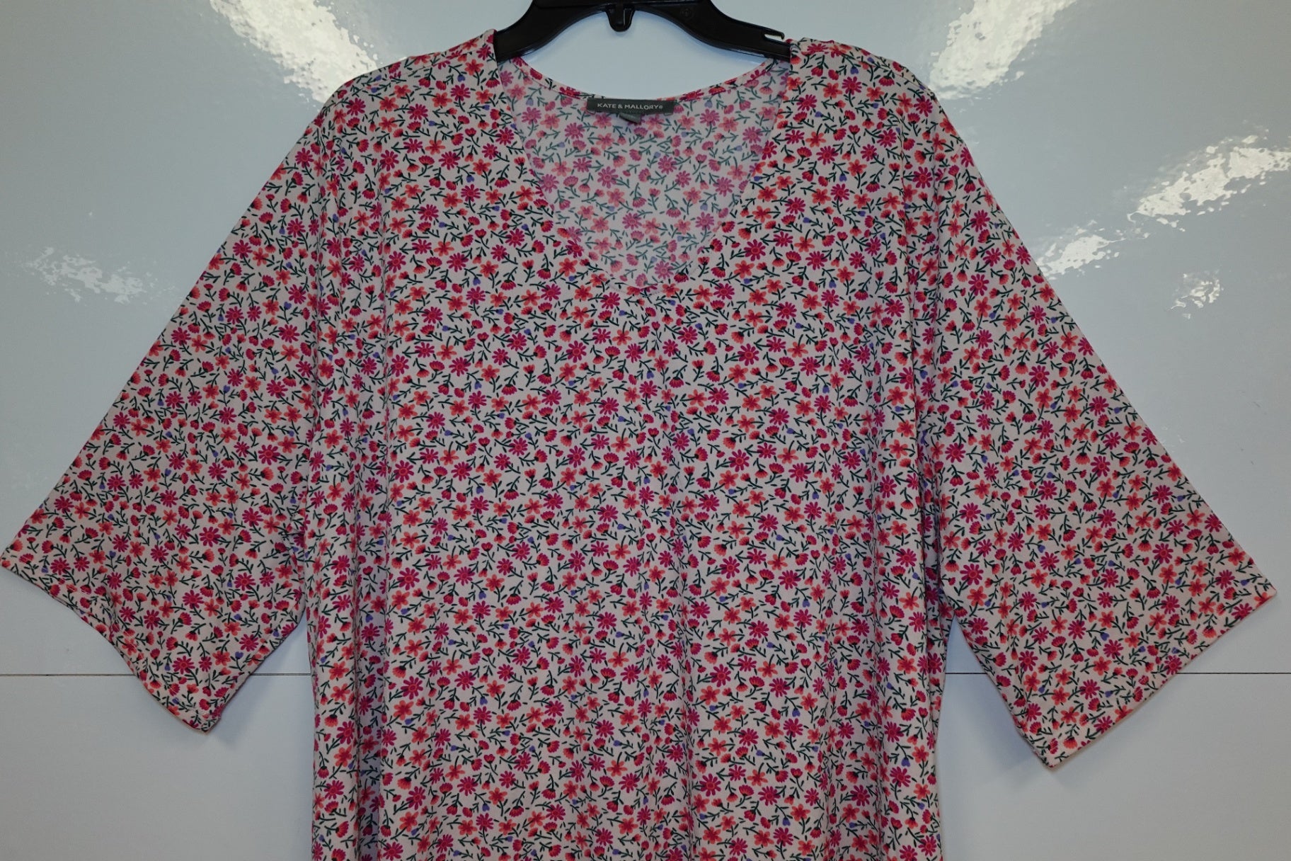 Kate & Mallory, 3/4 SLEEVE TOP, 3X