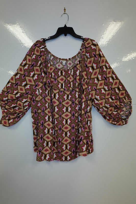 Cato, 3/4 SLEEVE TOP, 22/24