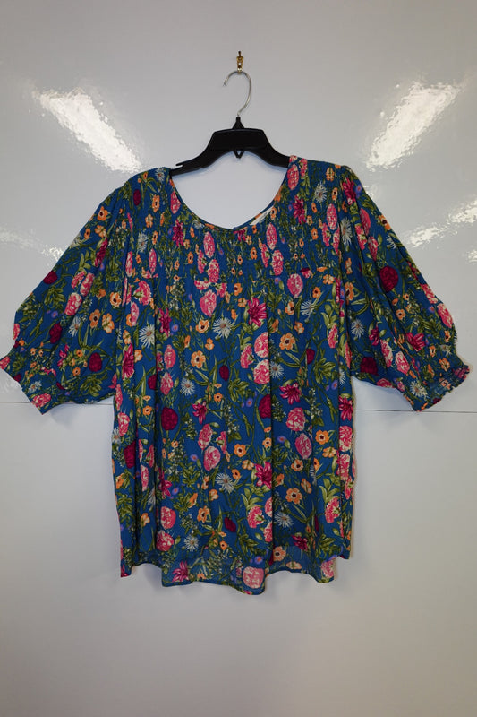 TERRA & SKY, SHORT SLEEVED TOP, 28/30W