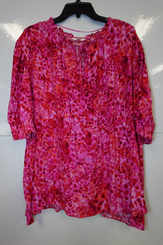 TERRA & SKY, 3/4 Sleeve Top, 28/30W