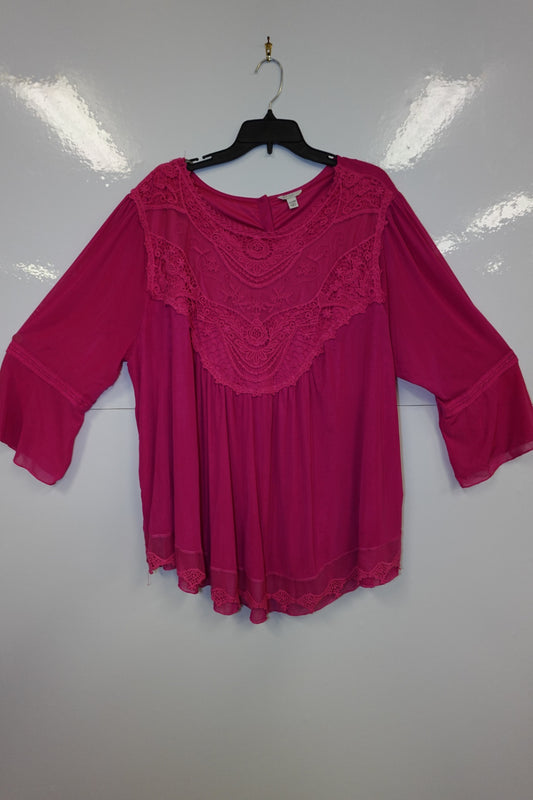 Cato, 3/4 SLEEVE TOP, 26/28
