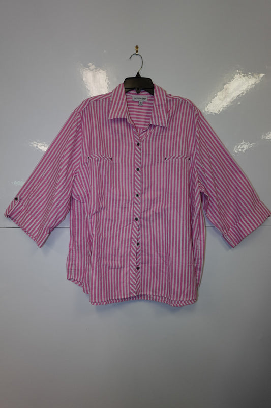 Southern Lady, 3/4 sleeve Top, 3X