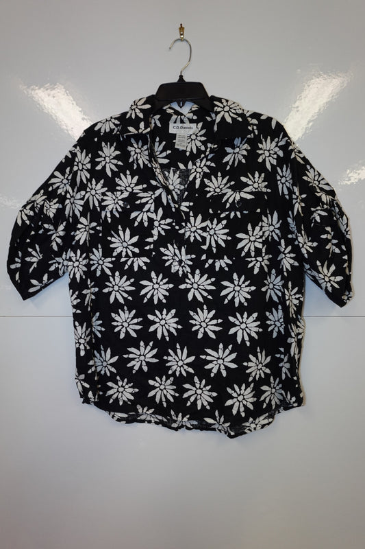 C.D. Daniels, 3/4 SLEEVE TOP, 2X