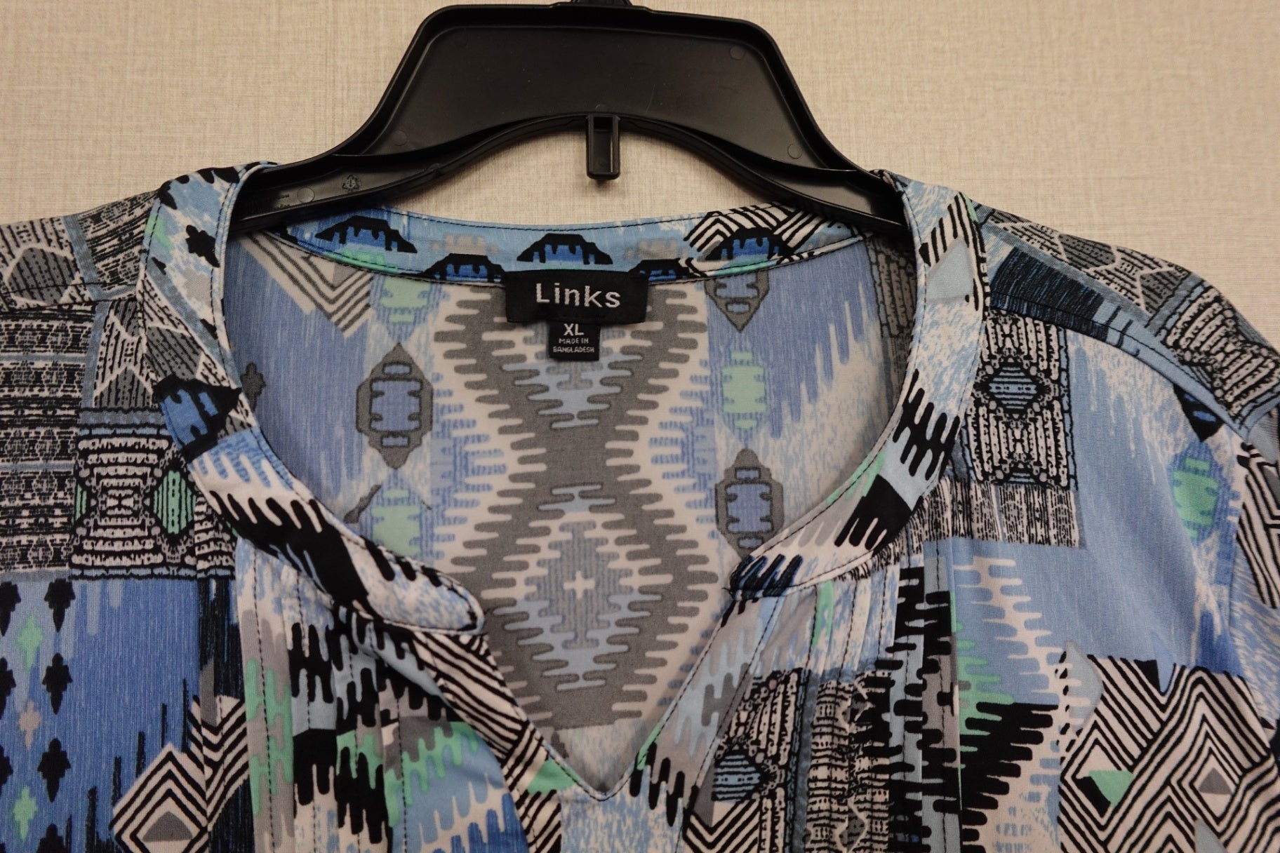Links, 3/4 sleeve top, XL