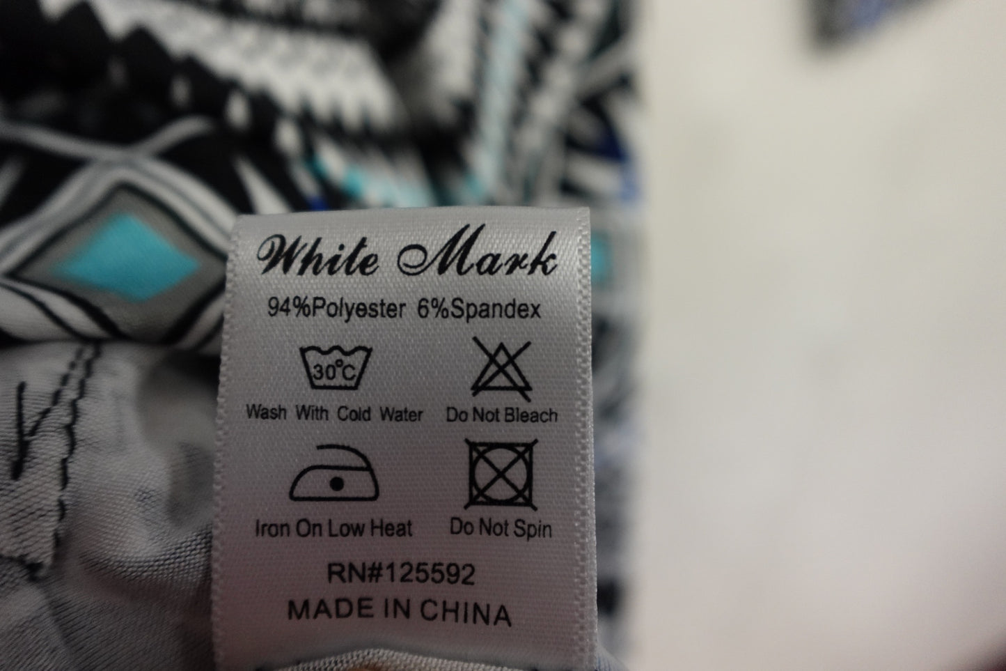 white mark, 3/4 Sleeve Top, 4XL