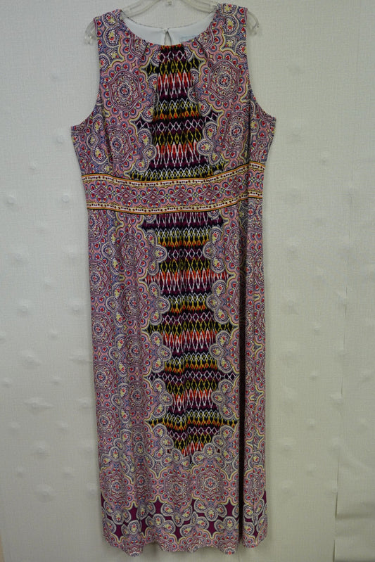 London Times, Maxi Dress, 2X
