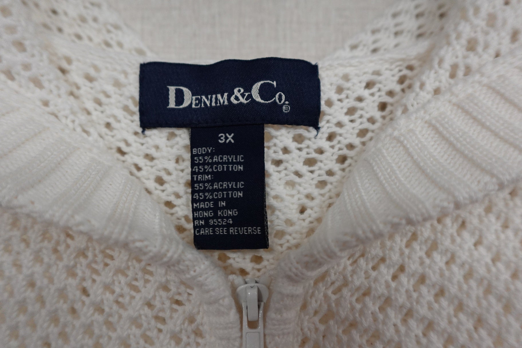 Denim & Co, Cardigan, 3X