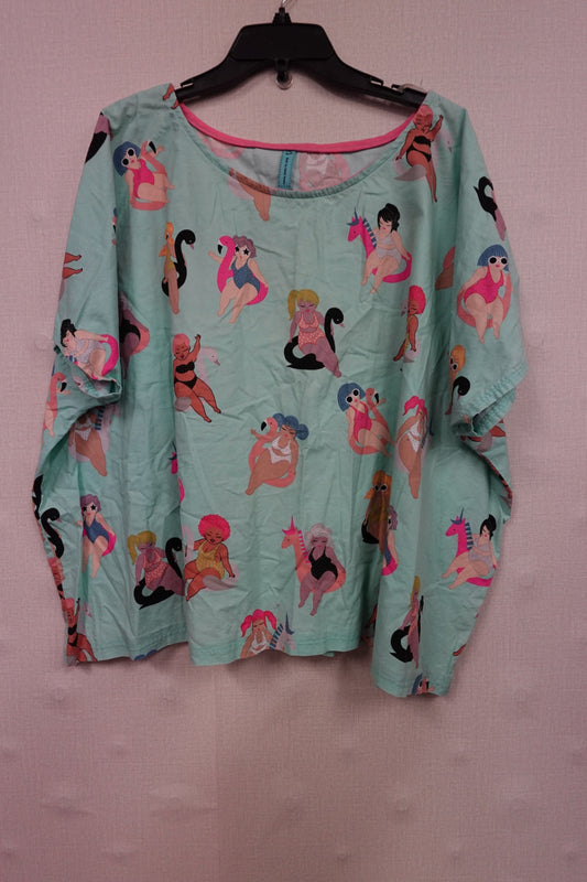 made by meat hooks, SHORT SLEEVED TOP, 4X