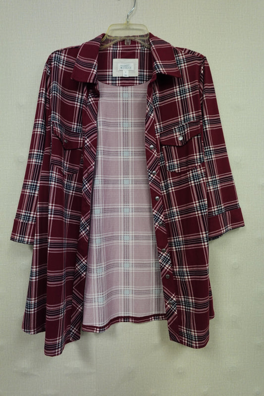 Market and Spruce, 3/4 SLEEVE TOP, 2X