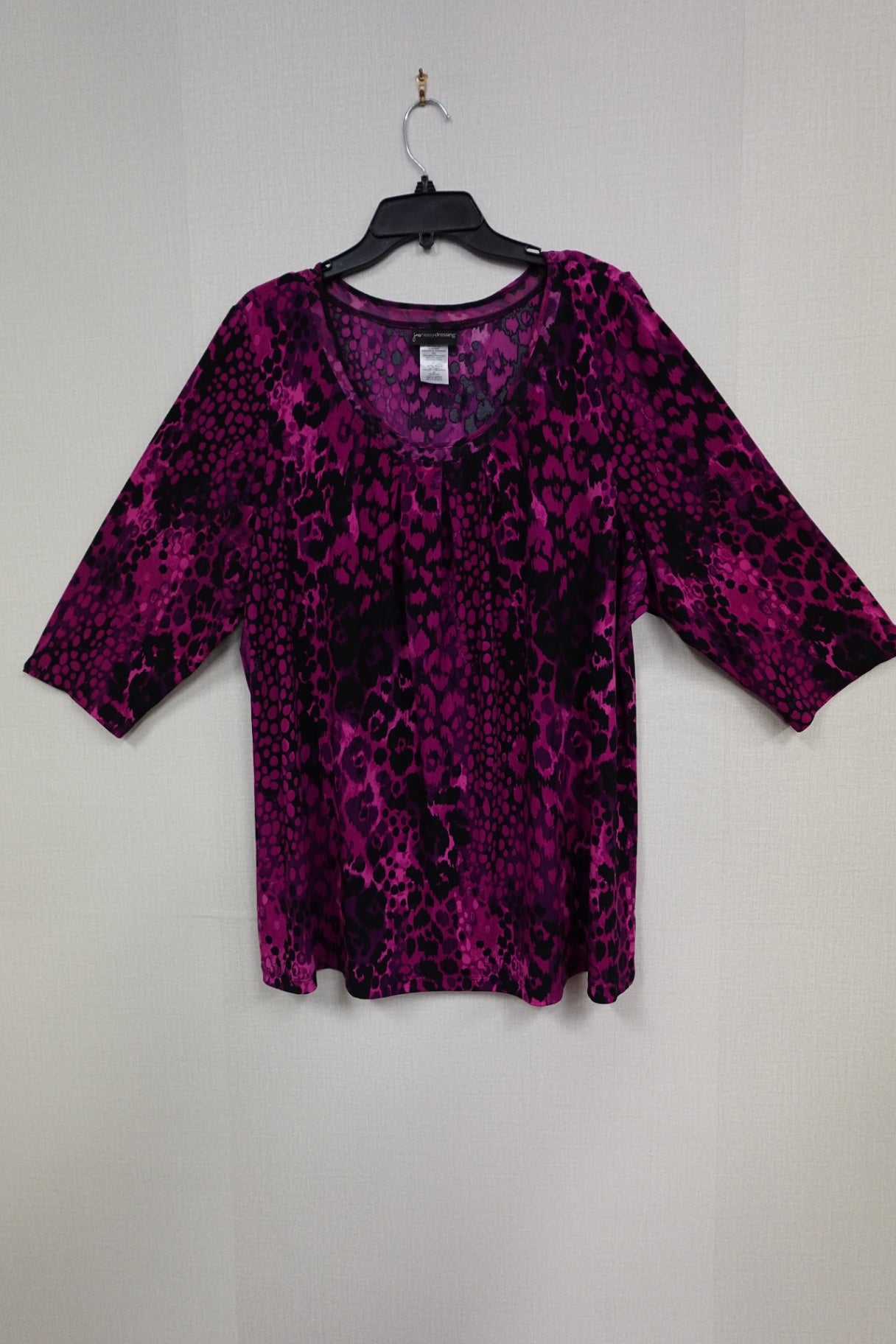 JMS, 3/4 SLEEVE TOP, 3X