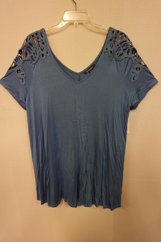 ROAMAN'S, Short Sleeves Top, Large