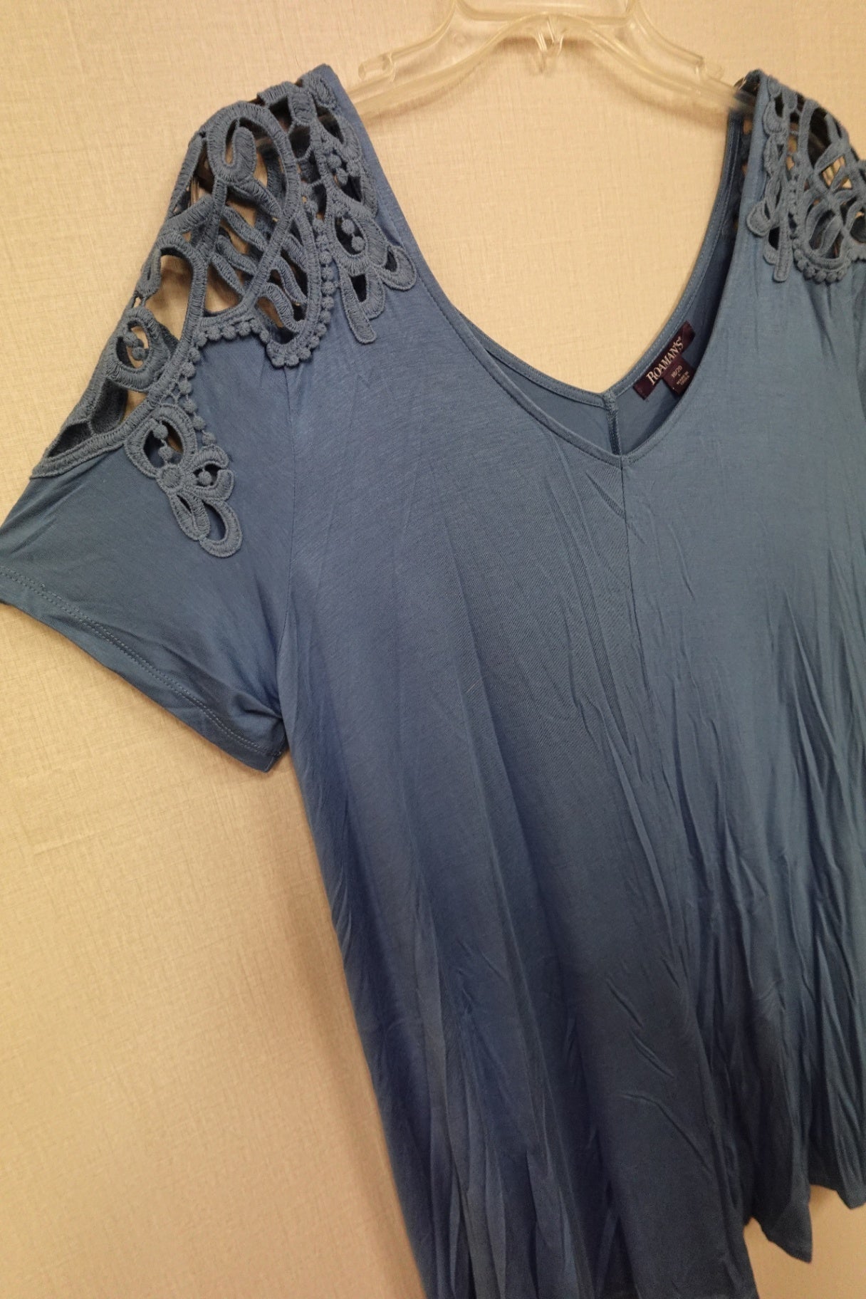 ROAMAN'S, Short Sleeves Top, Large