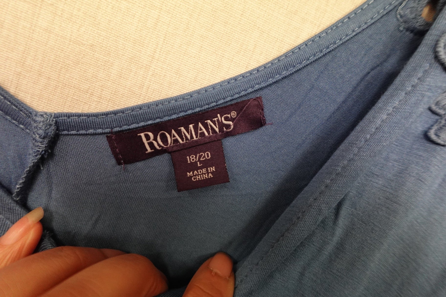 ROAMAN'S, Short Sleeves Top, Large
