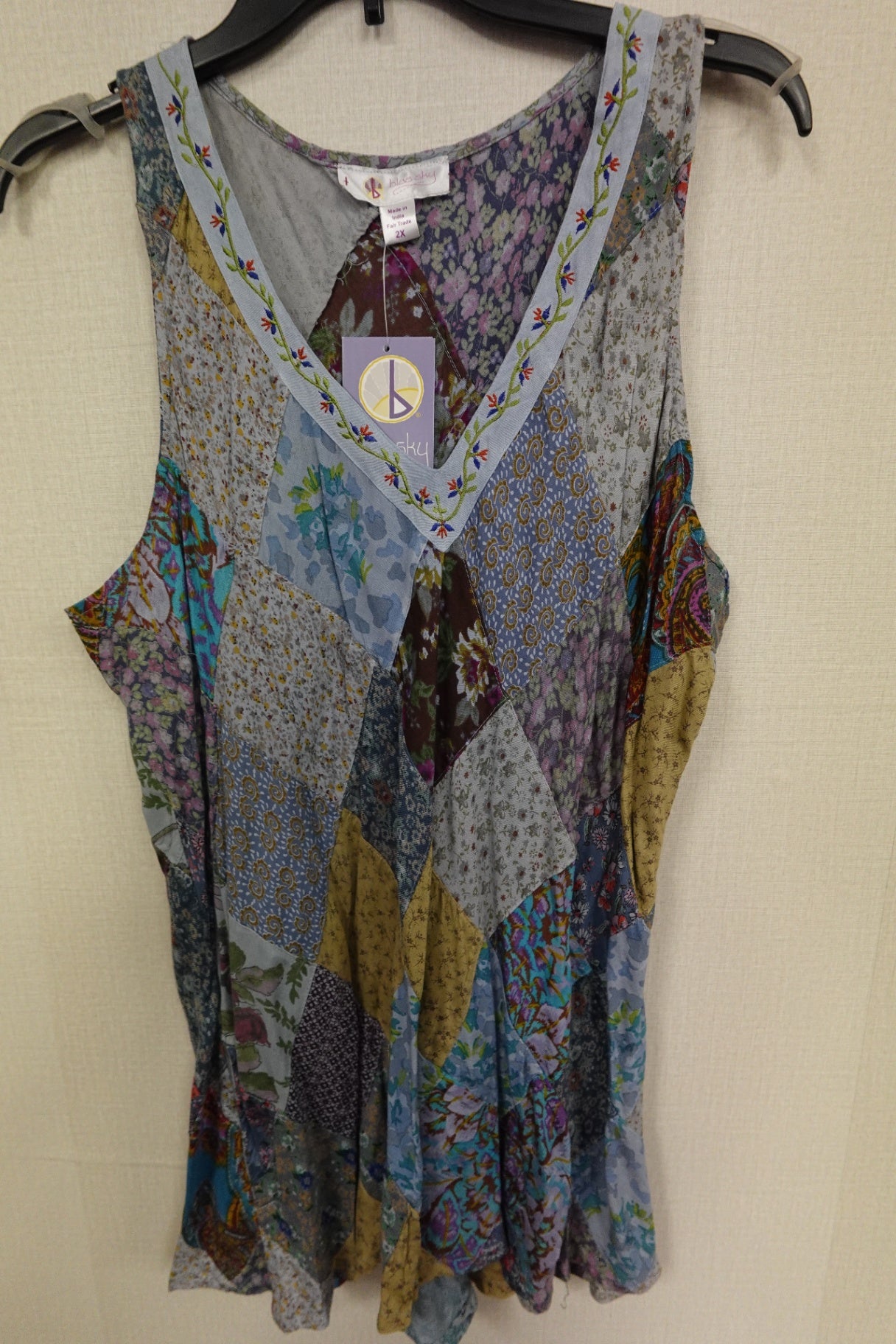 Blue Sky, Sleeveless Top, 2X