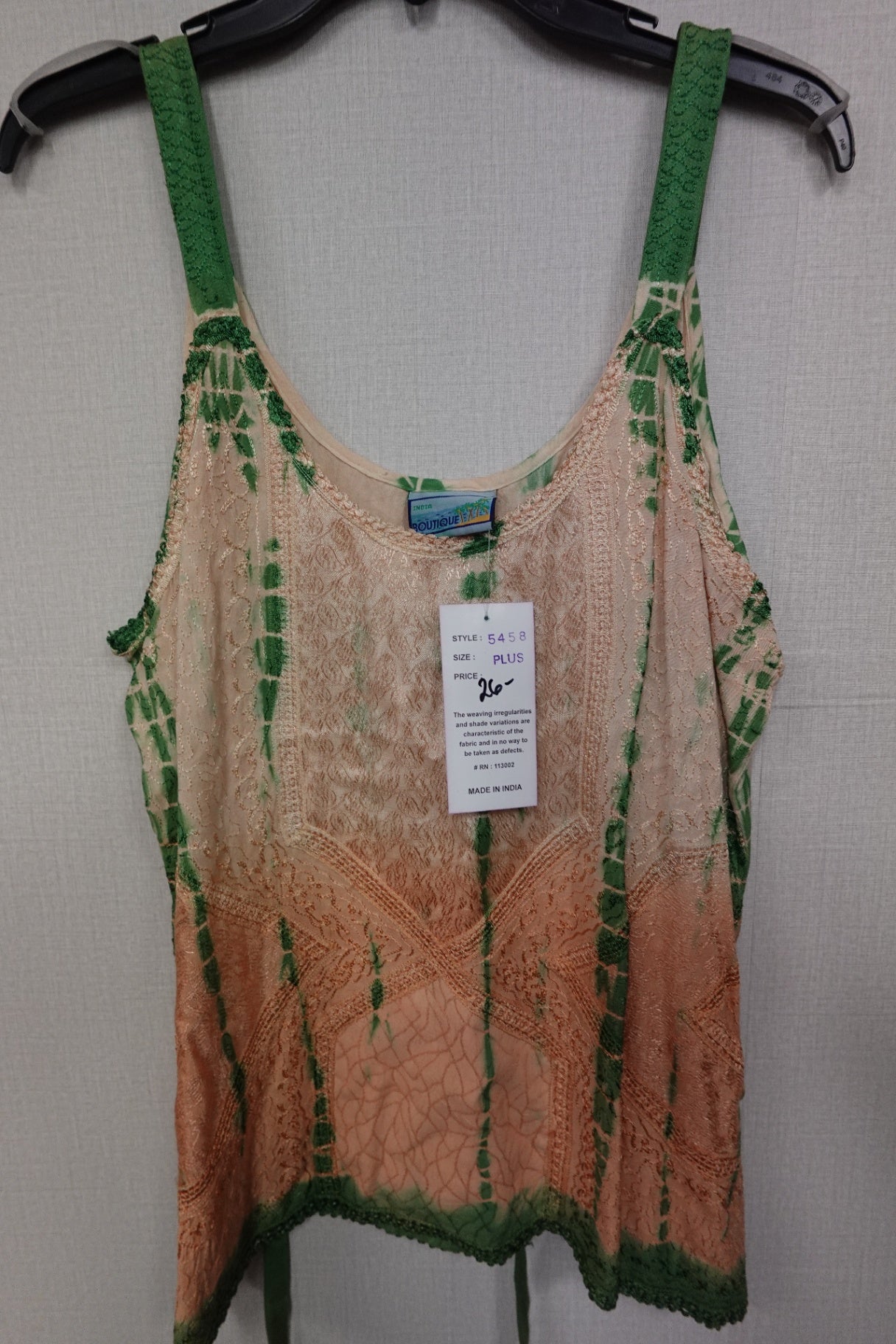 India boutique, Sleeveless top, XL (40 in Bust)
