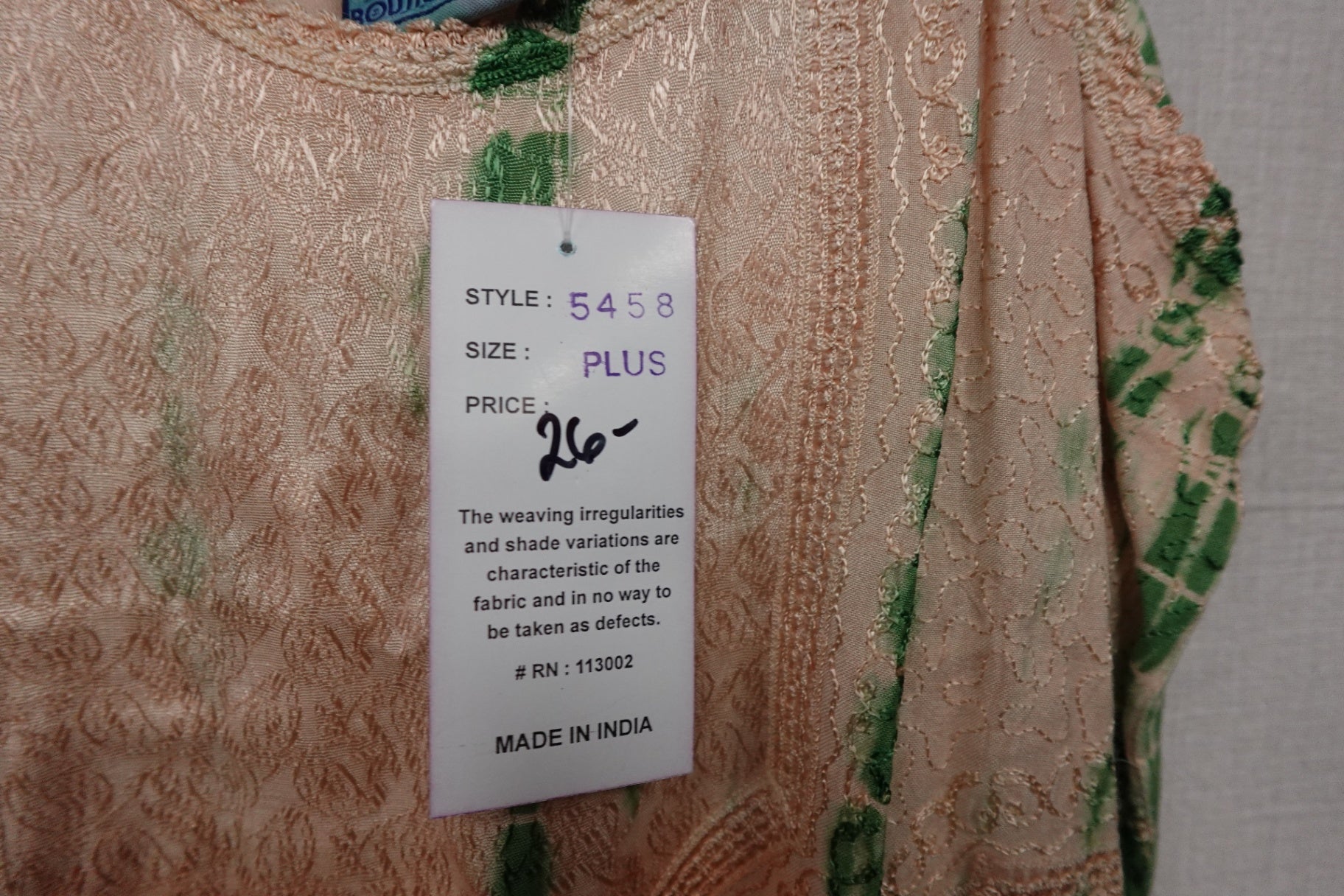 India boutique, Sleeveless top, XL (40 in Bust)